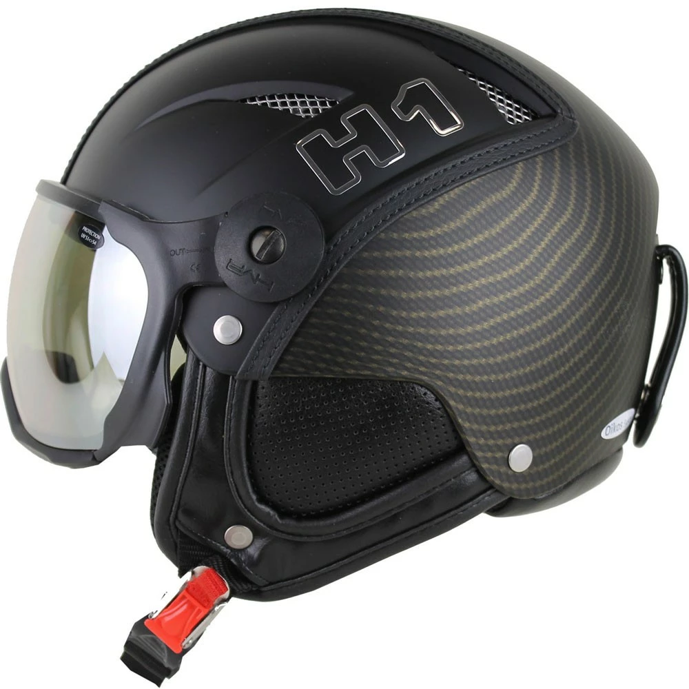 HMR H1+VTFS10 Leather Elegance Emotions Wintersport-Helm Gold Racer/Photochromic Silver Damen, Herren